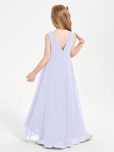 Junior Robes de Demoiselle d'Honneur Modernes à Col Cowl Asymétrique Lavande