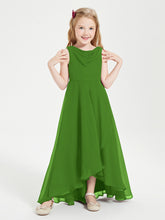 Junior Robes de Demoiselle d'Honneur Modernes à Col Cowl Asymétrique Mousse
