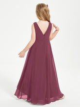 Junior Robes de Demoiselle d'Honneur Modernes à Col Cowl Asymétrique Mûre
