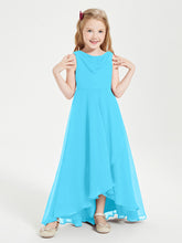 Junior Robes de Demoiselle d'Honneur Modernes à Col Cowl Asymétrique Piscine