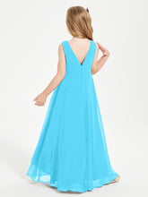 Junior Robes de Demoiselle d'Honneur Modernes à Col Cowl Asymétrique Piscine