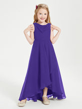 Junior Robes de Demoiselle d'Honneur Modernes à Col Cowl Asymétrique Régence
