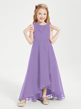 Junior Robes de Demoiselle d'Honneur Modernes à Col Cowl Asymétrique Tahiti