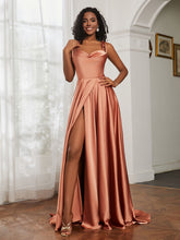 Robe Capot en A-ligne avec Fente Bronzer