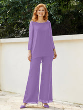 Pantsuit Perlé en Mousseline à Col en Scoop Longueur au Sol Tahiti