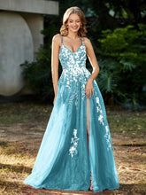 Robe de A-ligne en Tulle à Lacet et Col en V Piscine Grande Taille