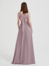 Dos Ouvert Mousseline Robes Avec Col En V Dusk