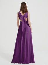 Dos Ouvert Mousseline Robes Avec Col En V Raisin