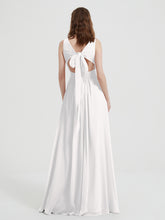 Dos Ouvert Mousseline Robes Avec Col En V Ivoire