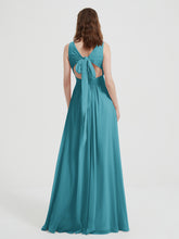 Dos Ouvert Mousseline Robes Avec Col En V Jade