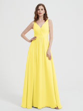 Dos Ouvert Mousseline Robes Avec Col En V Citron