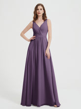 Dos Ouvert Mousseline Robes Avec Col En V Plum