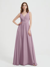 Dos Ouvert Mousseline Robes Avec Col En V Vintage Mauve