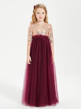 Robe Étincelante de Demoiselle d'Honneur Junior Top en Paillettes Orchidee