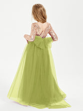 Robe Étincelante de Demoiselle d'Honneur Junior Top en Paillettes Trèfle