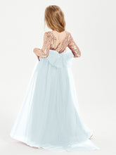 Robe Étincelante de Demoiselle d'Honneur Junior Top en Paillettes Brume