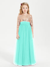 Robe Étincelante de Demoiselle d'Honneur Junior Top en Paillettes Spa