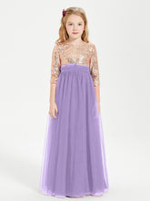 Robe Étincelante de Demoiselle d'Honneur Junior Top en Paillettes Tahiti