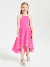 Junior Robes de Demoiselle d'Honneur Longueur de Mollet avec Jupe Asymétrique Azalée