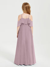 Robes de Demoiselle d'Honneur Junior Longues à Hors de l'Épaule Dusk