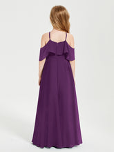 Robes de Demoiselle d'Honneur Junior Longues à Hors de l'Épaule Raisin