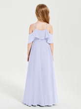 Robes de Demoiselle d'Honneur Junior Longues à Hors de l'Épaule Lavande