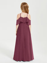 Robes de Demoiselle d'Honneur Junior Longues à Hors de l'Épaule Mûre