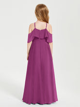 Robes de Demoiselle d'Honneur Junior Longues à Hors de l'Épaule Orchidee