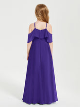 Robes de Demoiselle d'Honneur Junior Longues à Hors de l'Épaule Régence