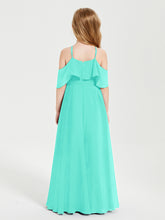 Robes de Demoiselle d'Honneur Junior Longues à Hors de l'Épaule Spa