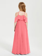 Robes de Demoiselle d'Honneur Junior Longues à Hors de l'Épaule Pastèque
