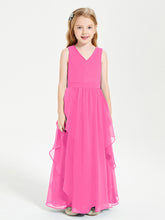 Robes de Demoiselle d'Honneur Junior en Mousseline de Style Boho Azalée