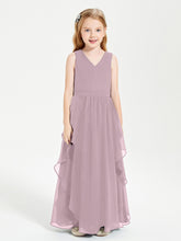 Robes de Demoiselle d'Honneur Junior en Mousseline de Style Boho Dusk