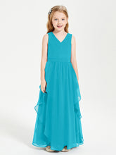 Robes de Demoiselle d'Honneur Junior en Mousseline de Style Boho Jade