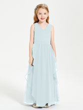 Robes de Demoiselle d'Honneur Junior en Mousseline de Style Boho Brume