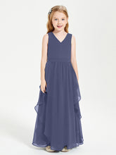 Robes de Demoiselle d'Honneur Junior en Mousseline de Style Boho Orageux