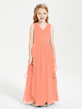 Robes de Demoiselle d'Honneur Junior en Mousseline de Style Boho Crépuscule