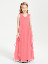 Robes de Demoiselle d'Honneur Junior en Mousseline de Style Boho Pastèque