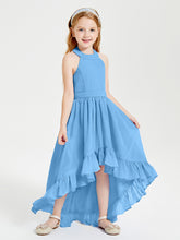Junior Robes de Demoiselle d'Honneur Boho à la Mode Bleu