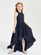 Junior Robes de Demoiselle d'Honneur Boho à la Mode Bleu Marine