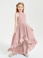 Junior Robes de Demoiselle d'Honneur Boho à la Mode Rose Poudré