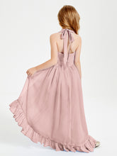 Junior Robes de Demoiselle d'Honneur Boho à la Mode Rose Poudré
