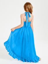 Junior Robes de Demoiselle d'Honneur Boho à la Mode Bleu Océan