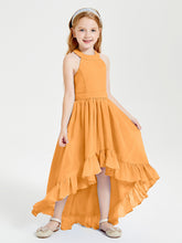 Junior Robes de Demoiselle d'Honneur Boho à la Mode Mandarine