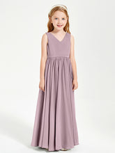 Robes de Demoiselle d'Honneur Junior Élégantes Sans Manches Dusk