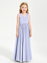 Robes de Demoiselle d'Honneur Junior Élégantes Sans Manches Lavande