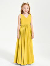 Robes de Demoiselle d'Honneur Junior Élégantes Sans Manches Souci