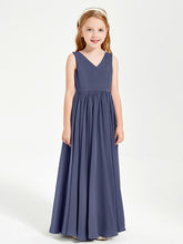 Robes de Demoiselle d'Honneur Junior Élégantes Sans Manches Orageux
