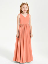 Robes de Demoiselle d'Honneur Junior Élégantes Sans Manches Crépuscule
