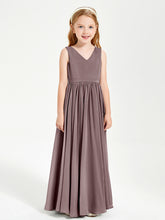 Robes de Demoiselle d'Honneur Junior Élégantes Sans Manches Vintage Mauve